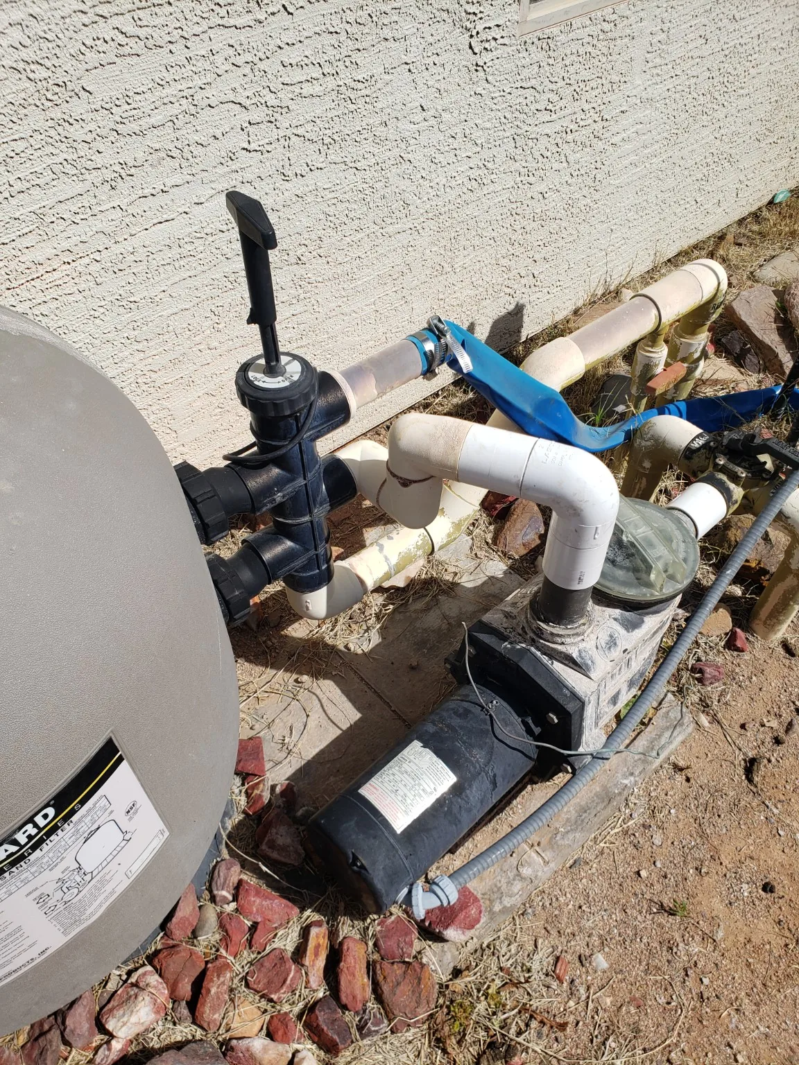 Pool equipment pad repair