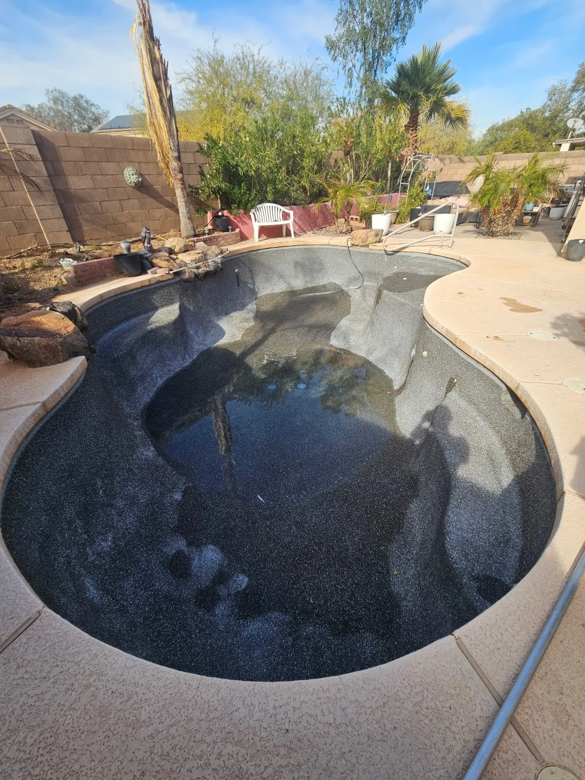 Pool during detailed cleanup