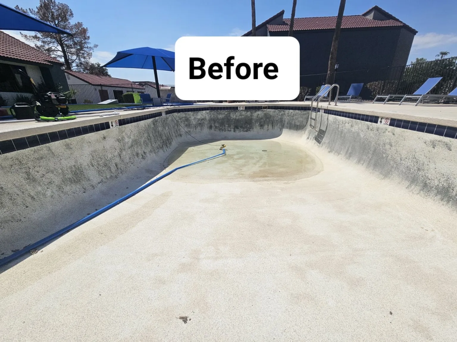 Pool before cleanup
